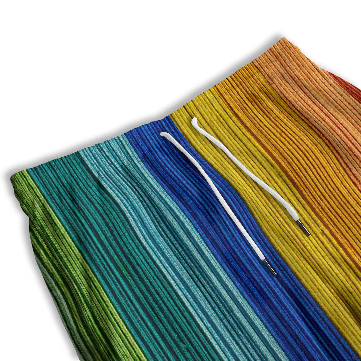 Yarn Colorful Print Men's Athletic Shorts - Image 3