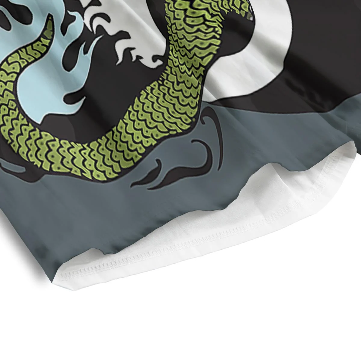 Yin Yang Dragon And Tiger Print Men's Athletic Shorts - Image 4