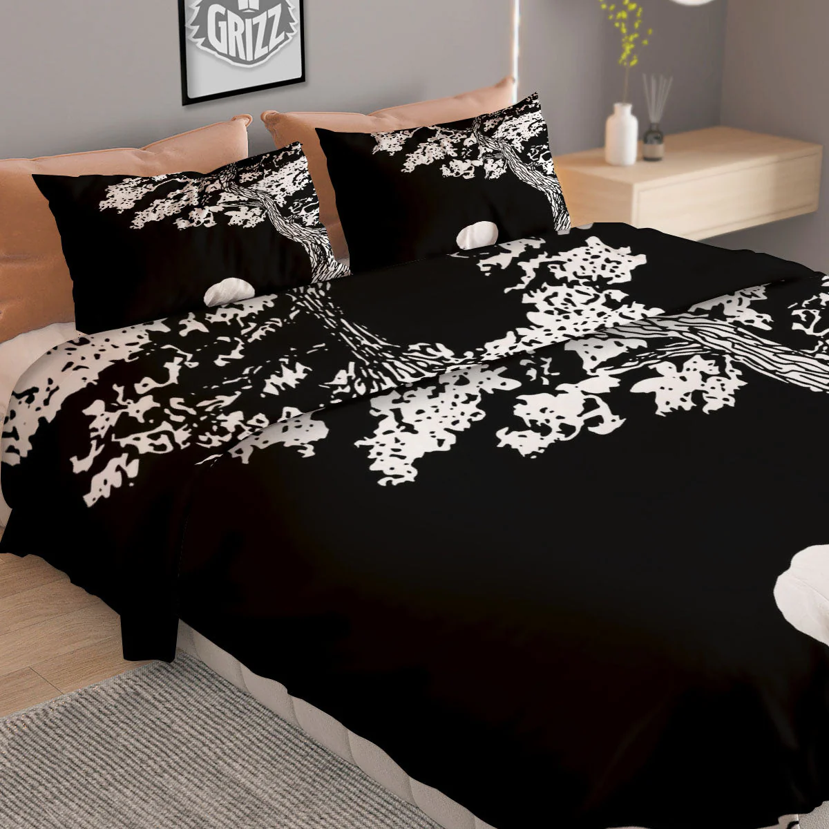 Yin Yang Roots Print Duvet Cover Bedding Set - Image 2