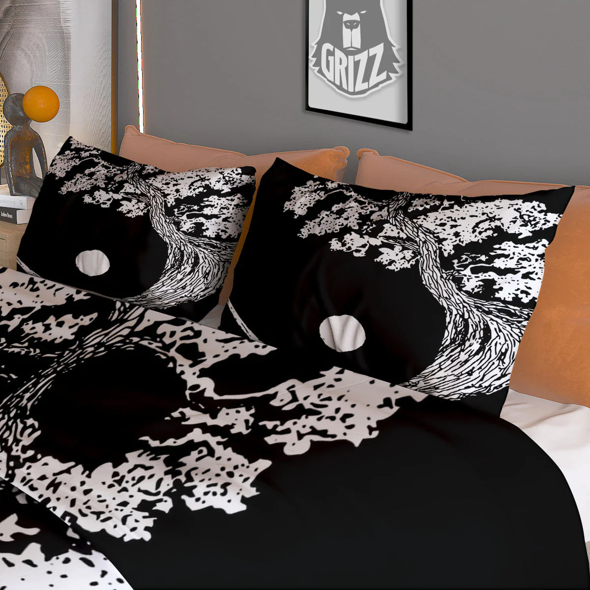 Yin Yang Roots Print Duvet Cover Bedding Set - Image 3