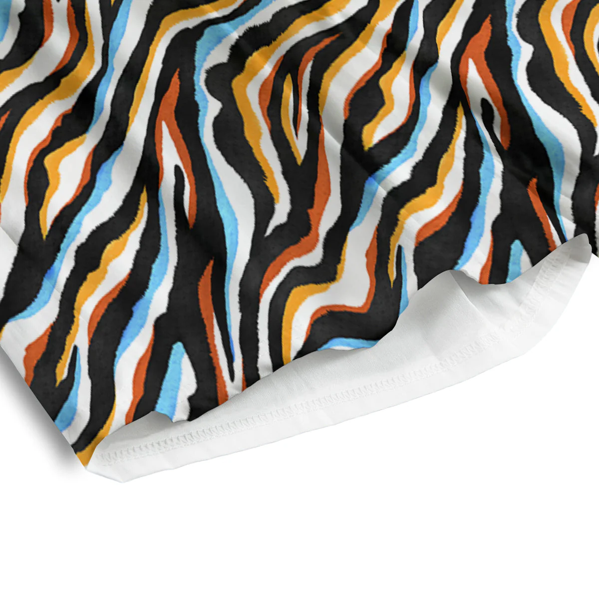 Zebra Abstract Print Pattern Men's Athletic Shorts - Image 4
