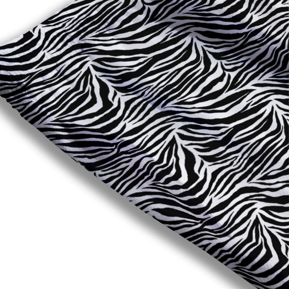 Zebra Black White Print Pattern Mesh Shorts - Image 3