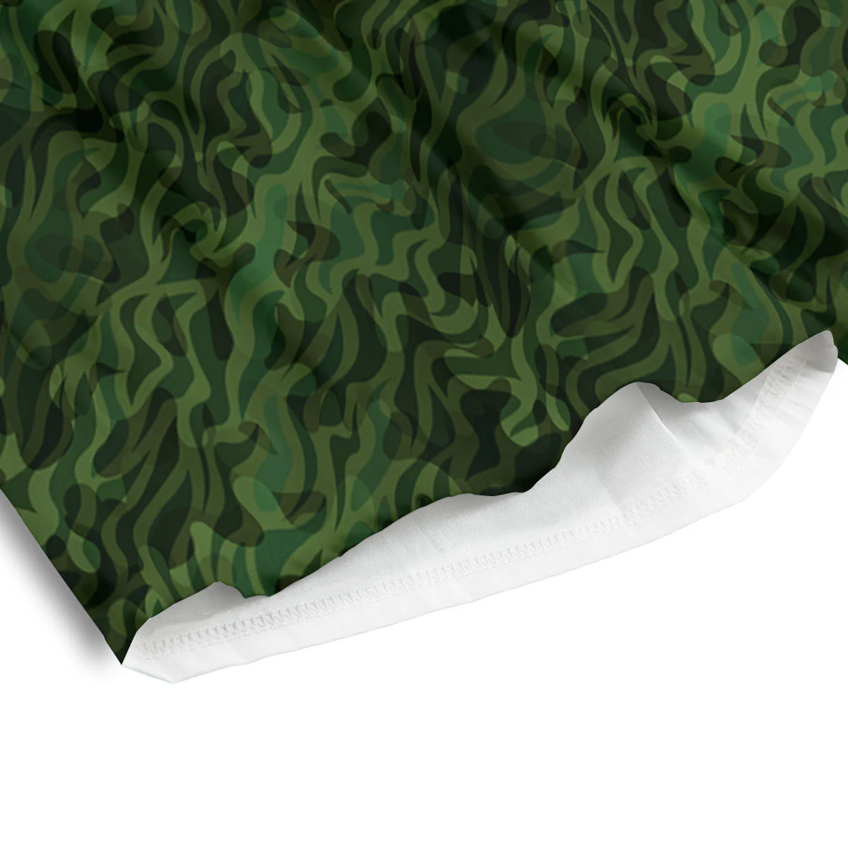 Zebra Camo Green Print Pattern Men's Athletic Shorts - Image 4