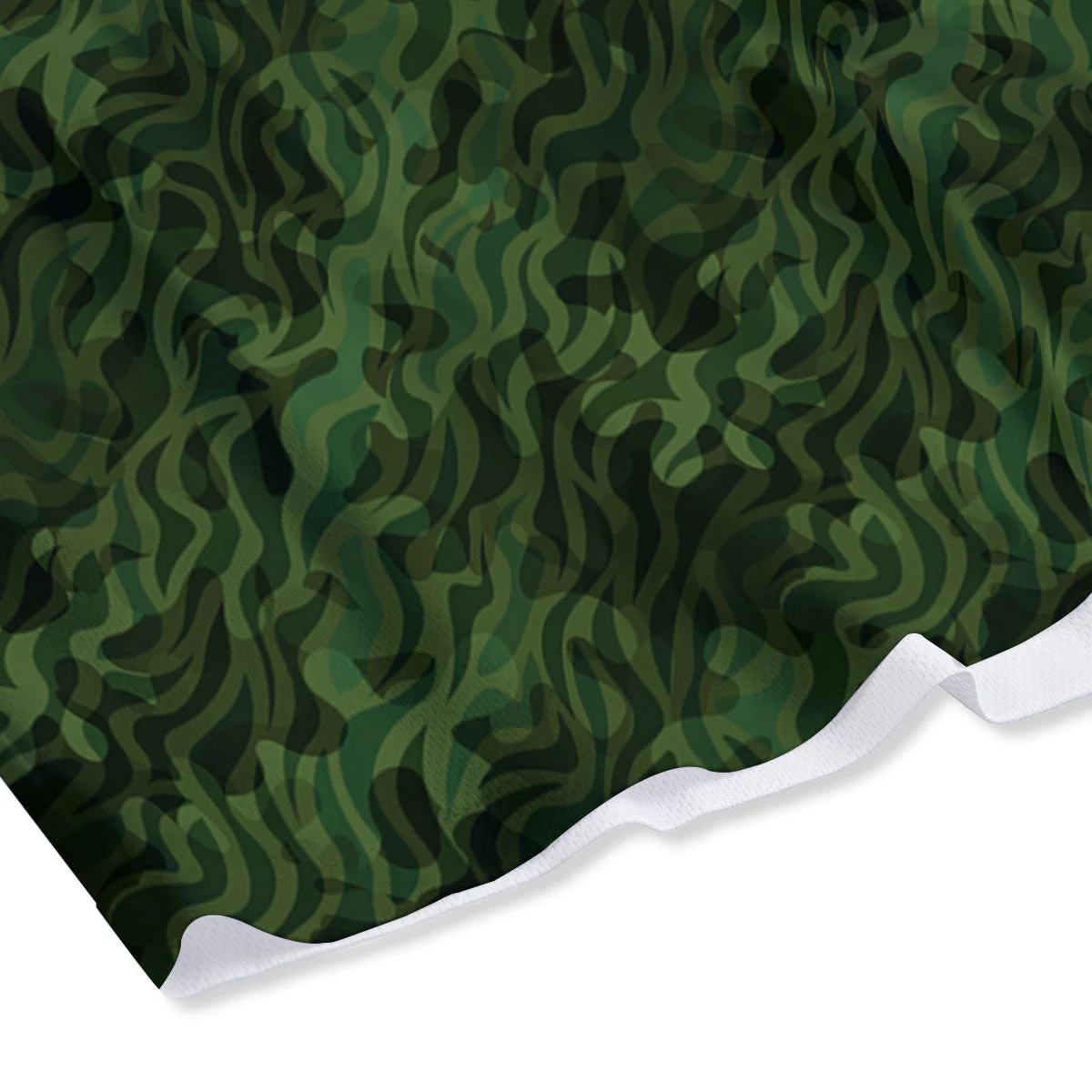 Zebra Camo Green Print Pattern Mesh Shorts - Image 4