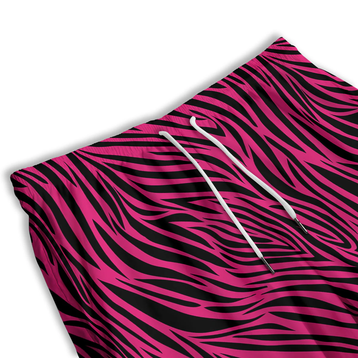 Zebra Hot Pink Print Pattern Men's Athletic Shorts - Image 3