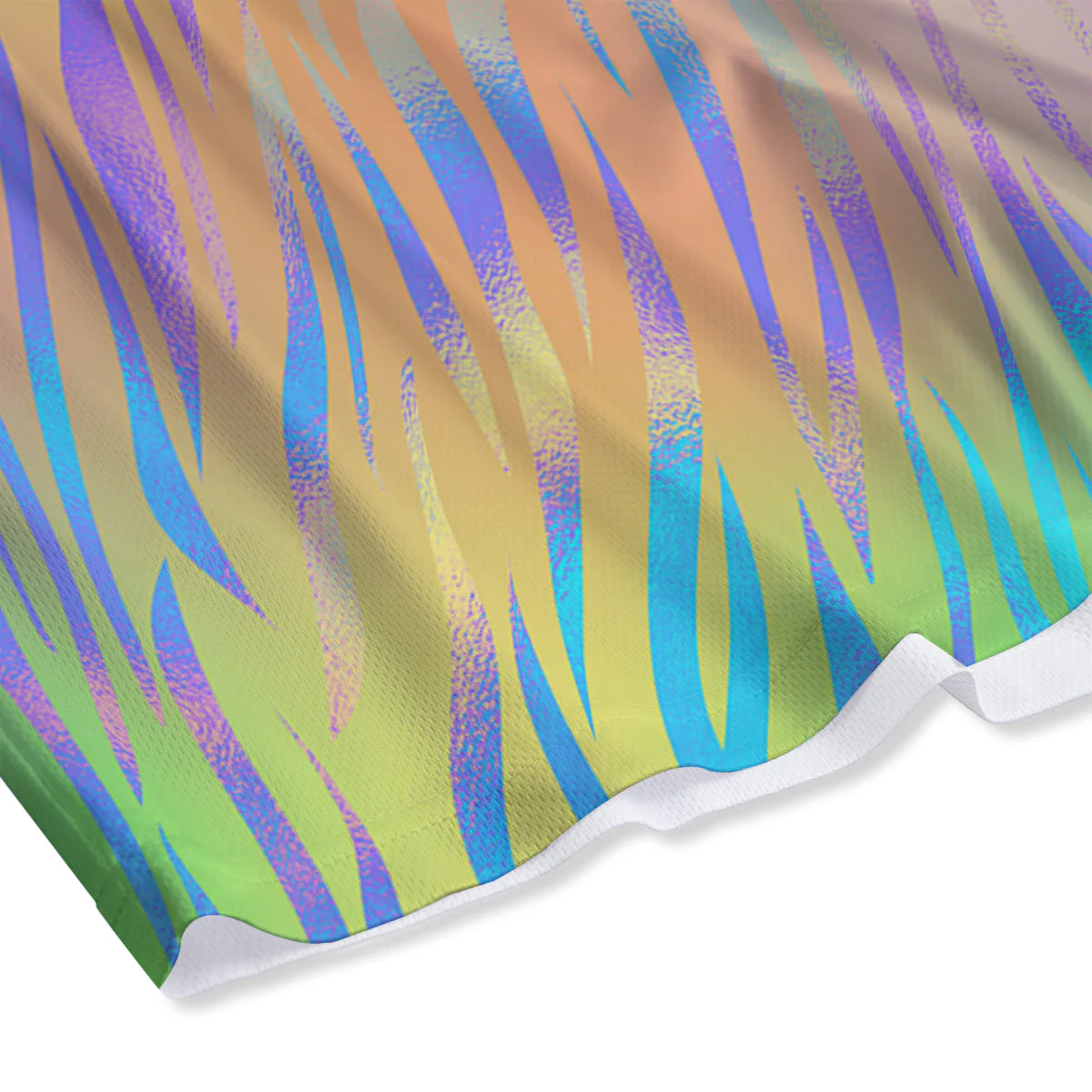 Zebra Pastel Print Pattern Mesh Shorts - Image 4
