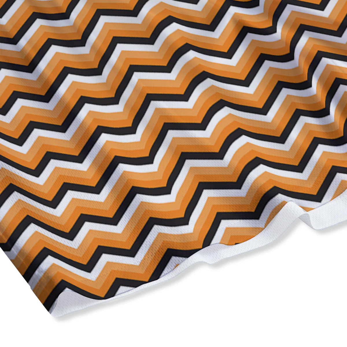Zig Zag Halloween Print Pattern Mesh Shorts - Image 4