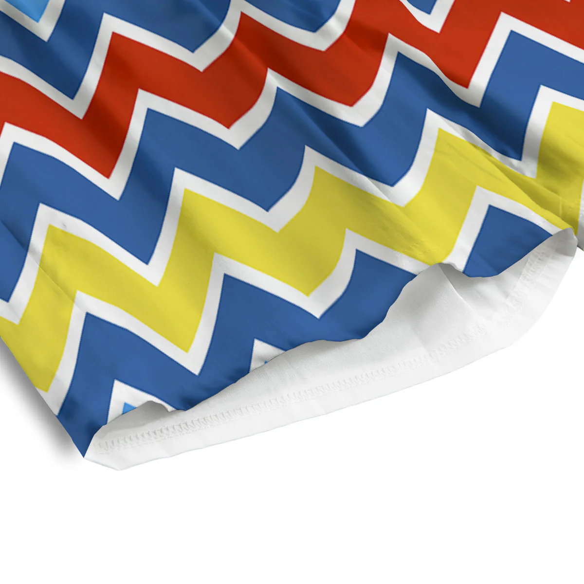 Zigzag Autism Awareness Color Print Pattern Men's Athletic Shorts - Image 4