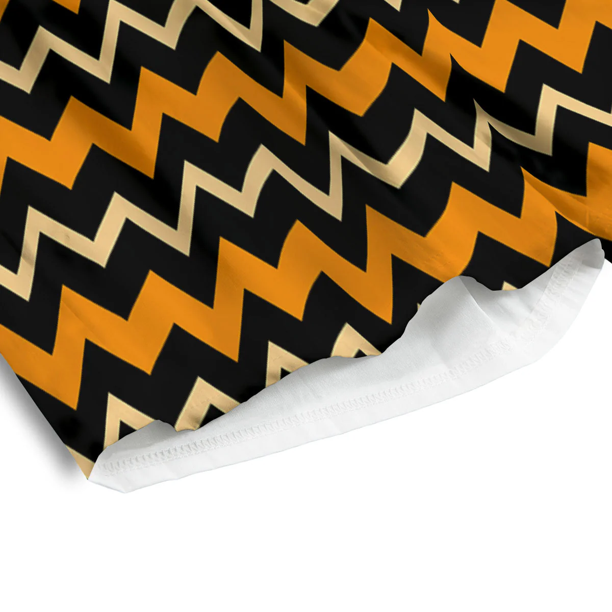 Zigzag Halloween Print Pattern Men's Athletic Shorts - Image 4