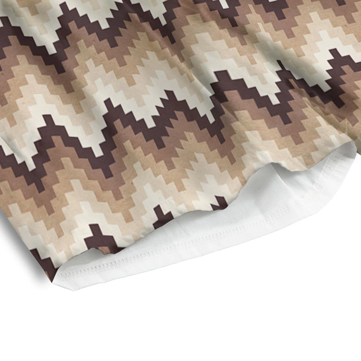 Zigzag Pixel Print Pattern Men's Athletic Shorts - Image 4