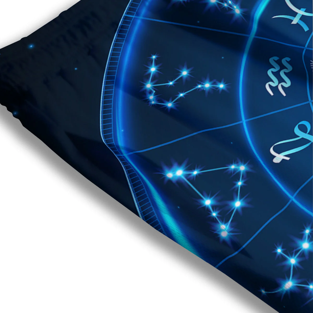 Zodiac Circle Blue Light Print Mesh Shorts - Image 3