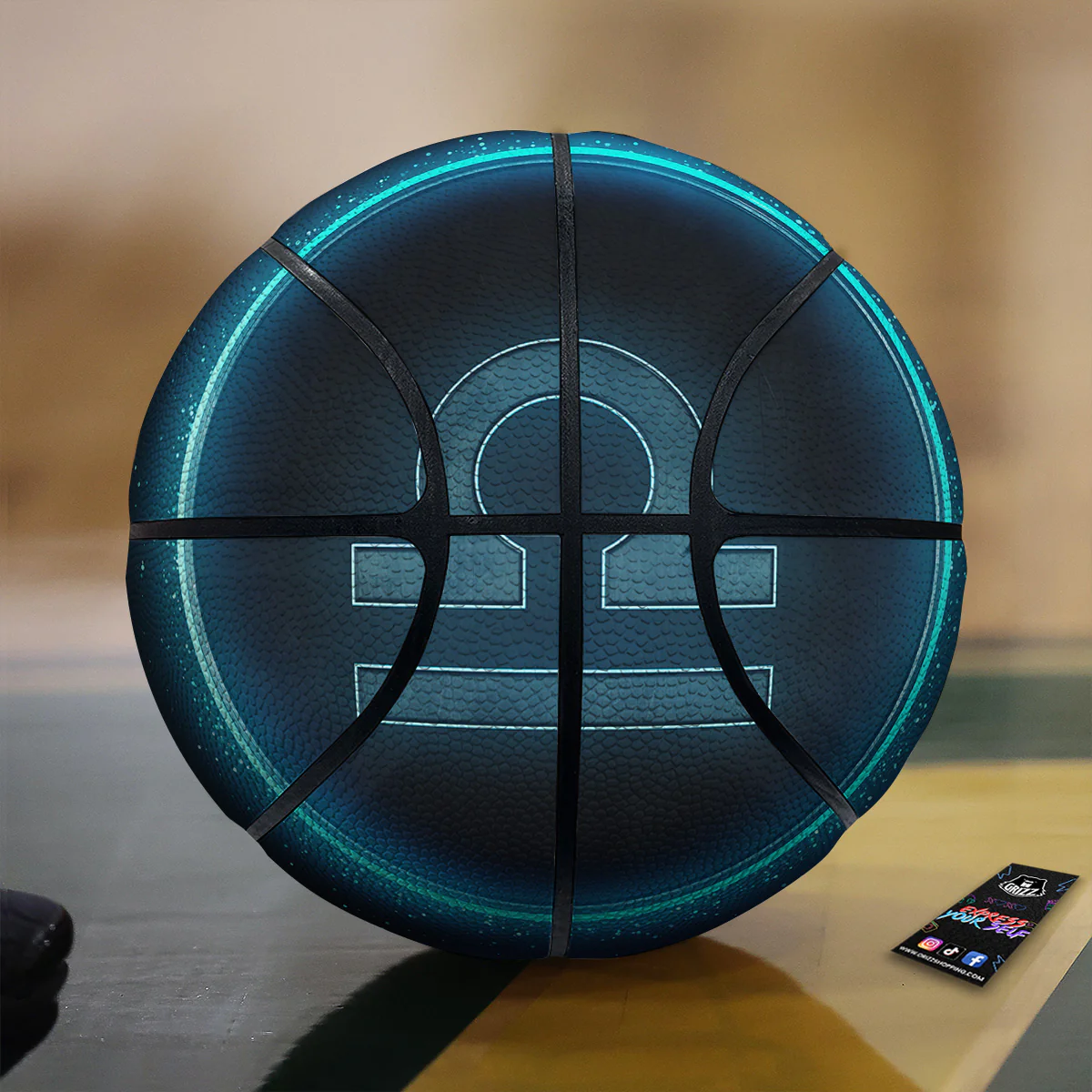 Zodiac Sign Blue Libra Print Basketball