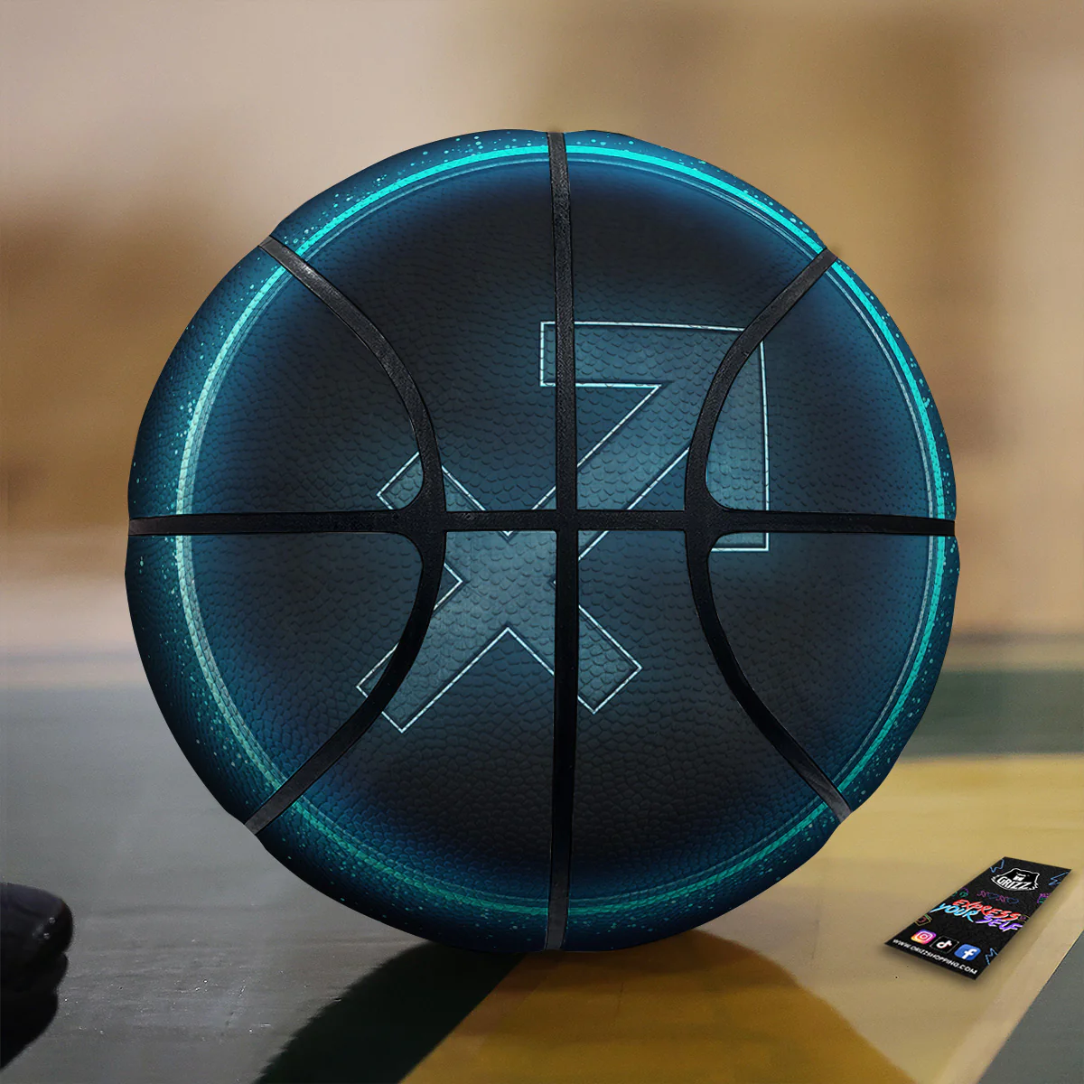 Zodiac Sign Blue Sagittarius Print Basketball