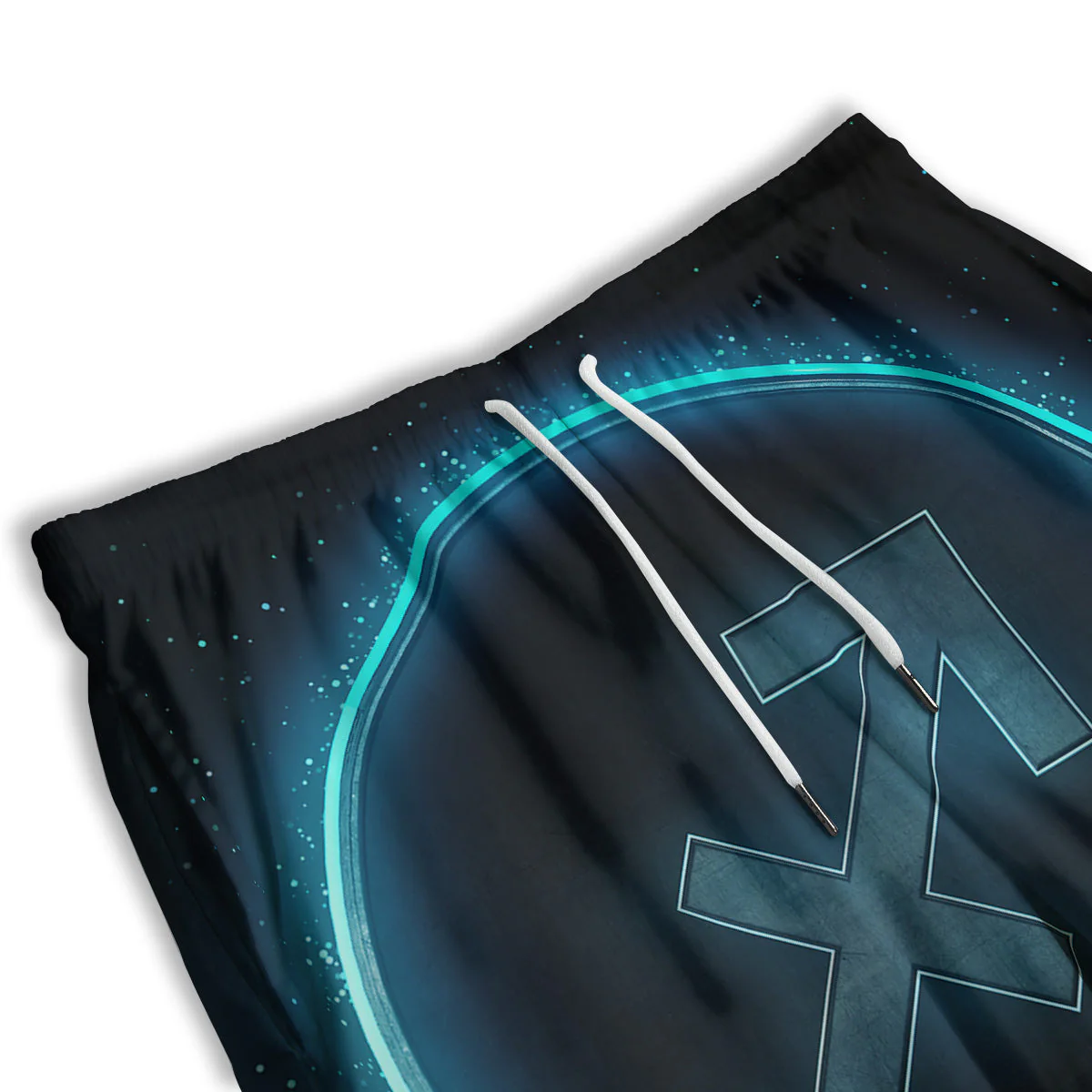 Zodiac Sign Blue Sagittarius Print Men's Athletic Shorts - Image 3