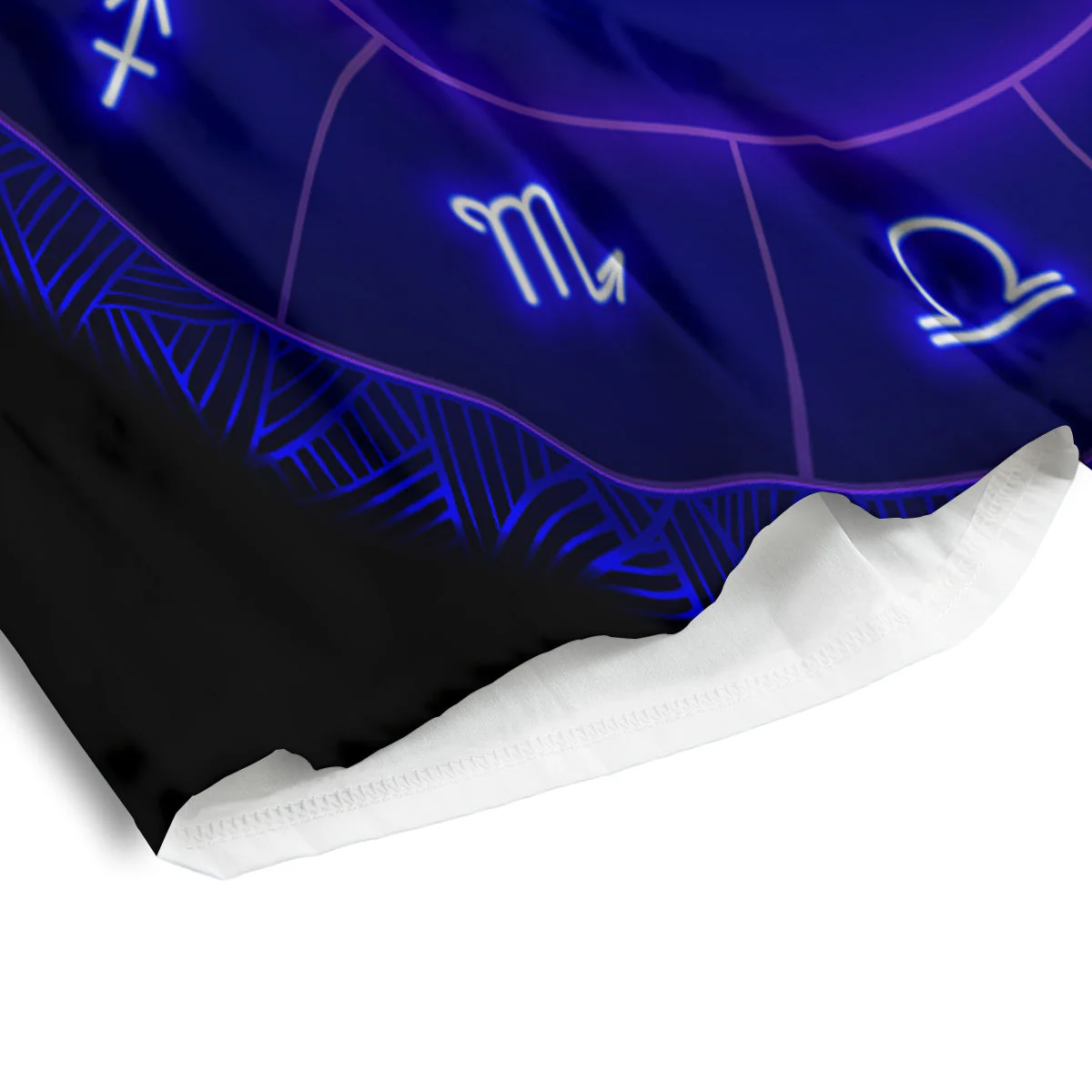 Zodiac Sign Dark Aries Print Men's Athletic Shorts - Image 4