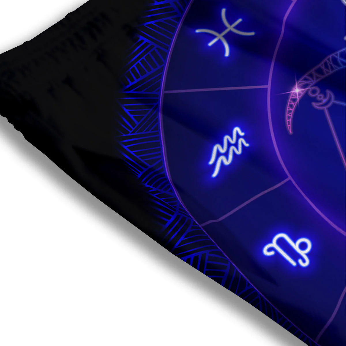 Zodiac Sign Dark Libra Print Mesh Shorts - Image 3