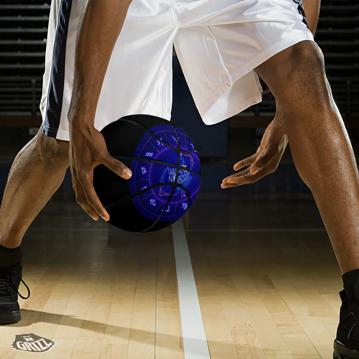 Zodiac Sign Dark Scorpio Print Basketball - Image 3