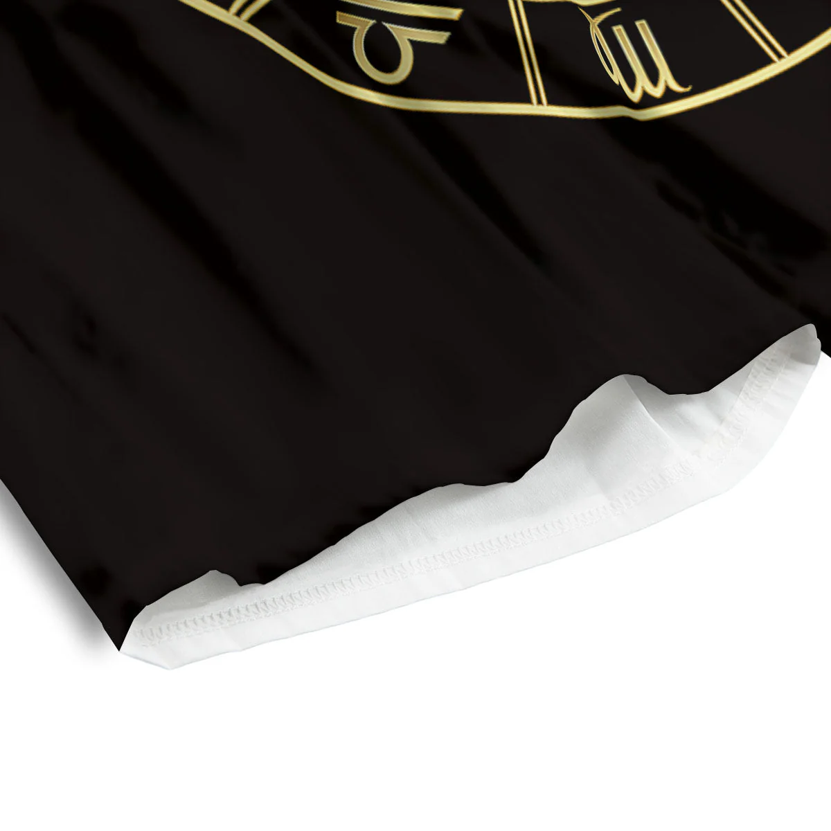Zodiac Sign Golden Pisces Print Men's Athletic Shorts - Image 4