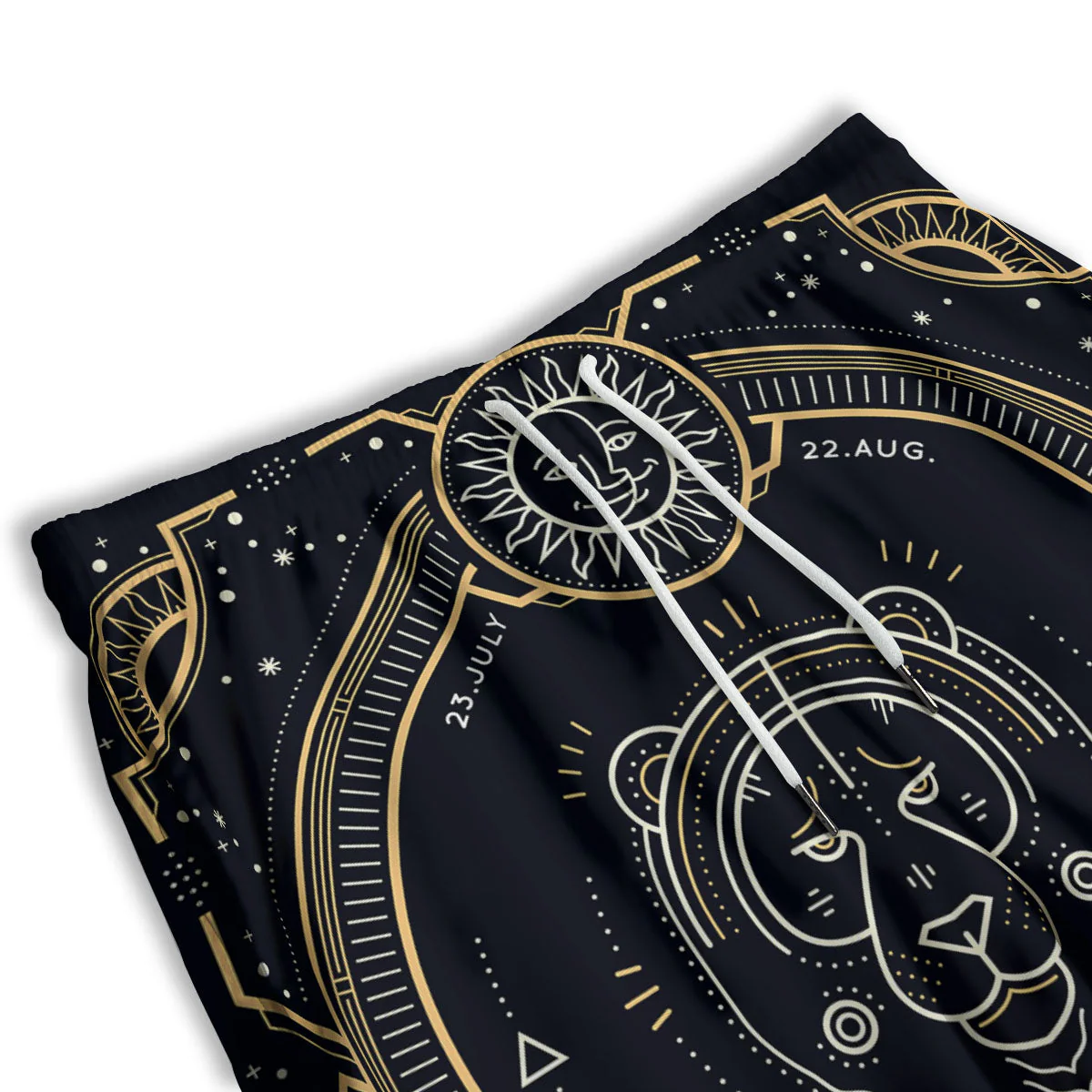 Zodiac Sign Vintage Leo Print Men's Athletic Shorts - Image 3
