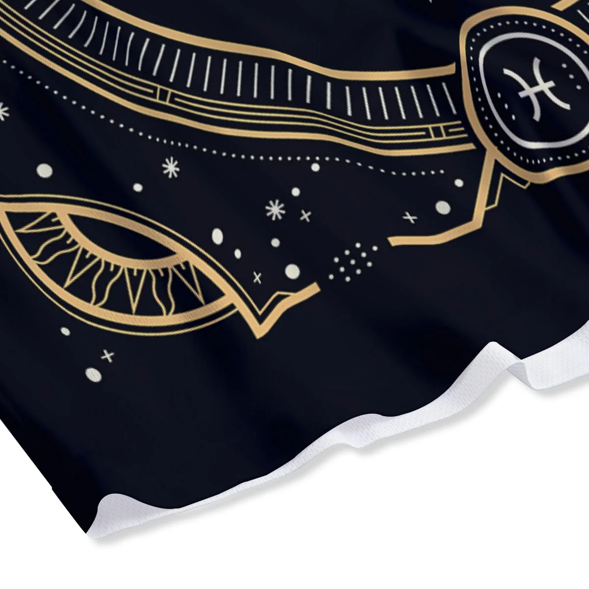 Zodiac Sign Vintage Pisces Print Mesh Shorts - Image 4