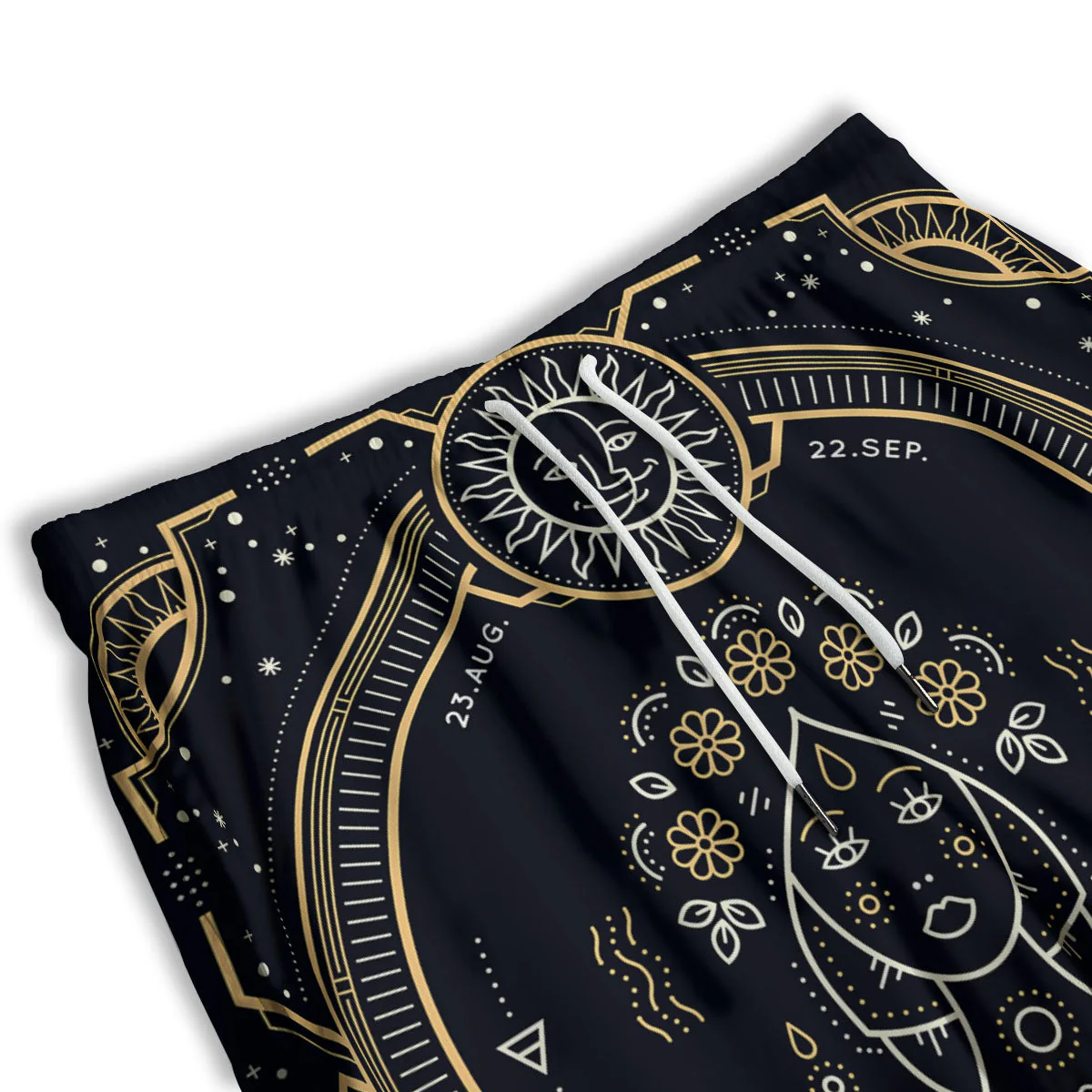 Zodiac Sign Vintage Virgo Print Men's Athletic Shorts - Image 3