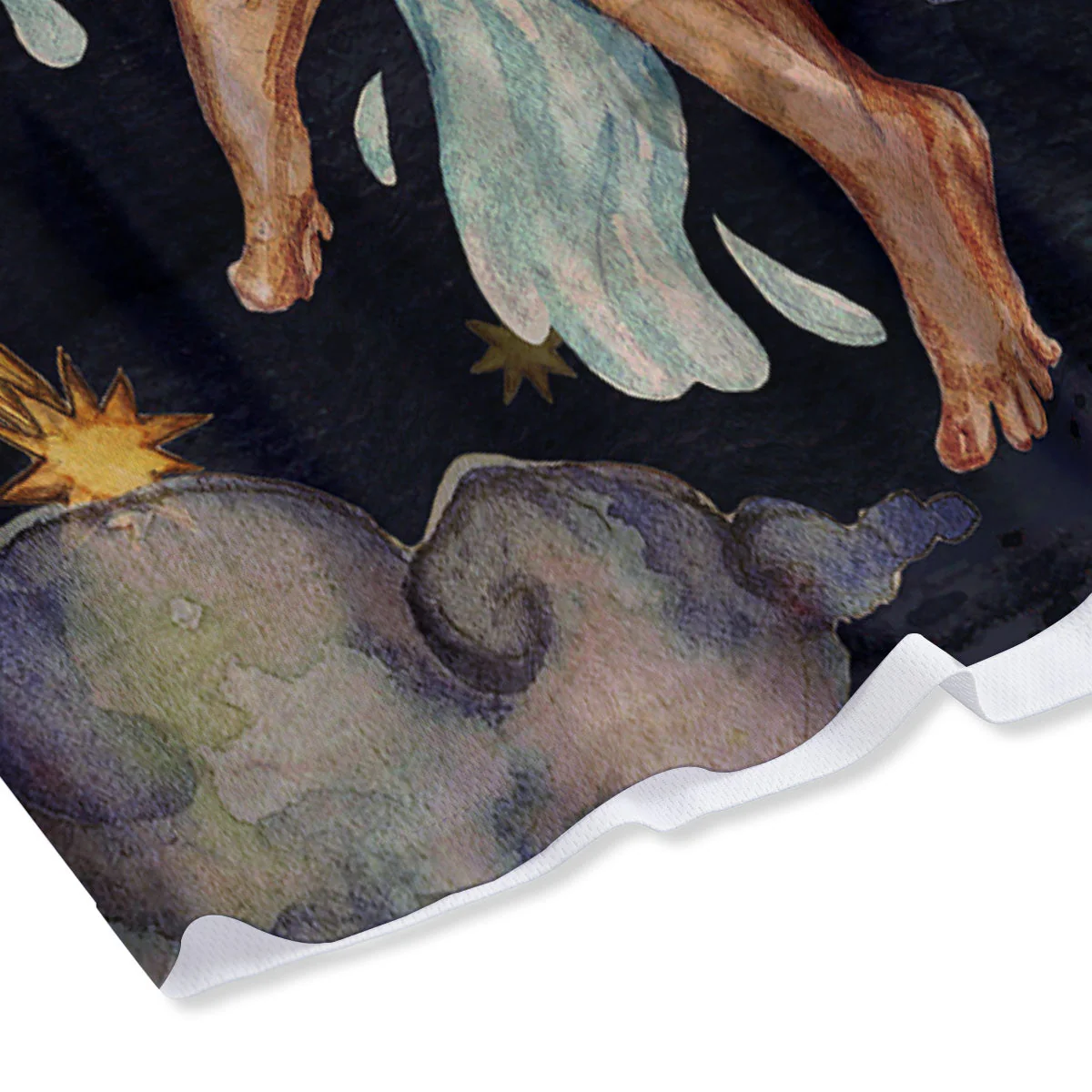 Zodiac Sign Watercolor Aquarius Print Mesh Shorts - Image 4