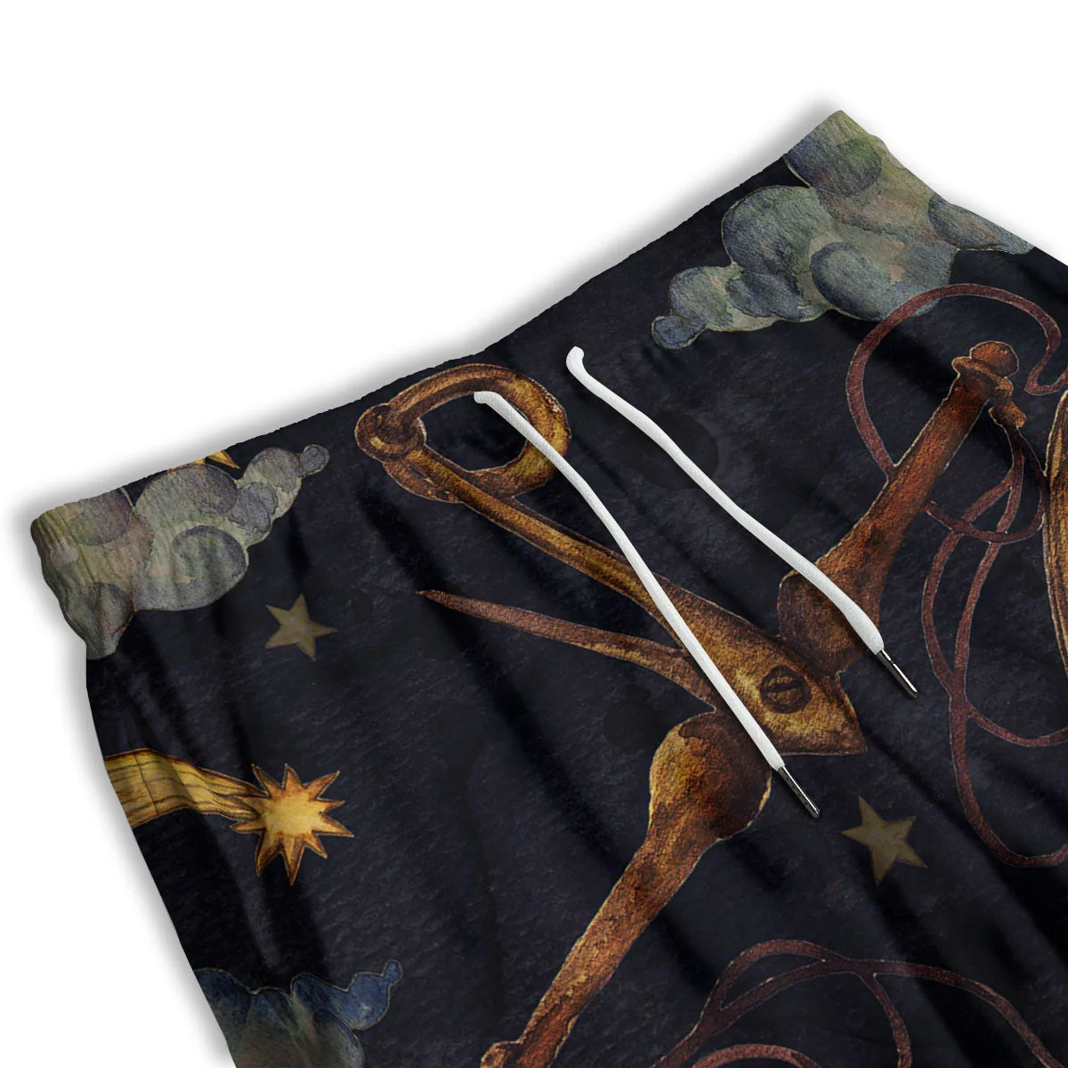 Zodiac Sign Watercolor Libra Print Men's Athletic Shorts - Image 3