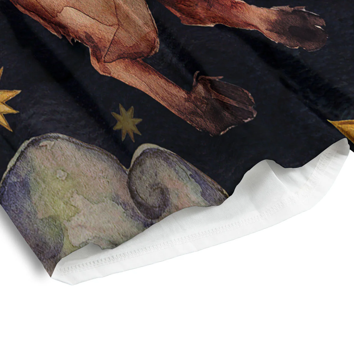 Zodiac Sign Watercolor Taurus Print Men's Athletic Shorts - Image 4