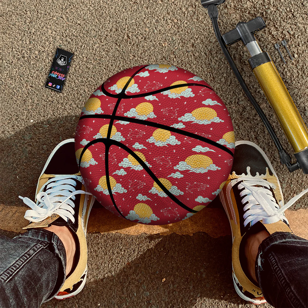 Zodiac Taurus Sky Chinese Year Print Pattern Basketball - Image 2
