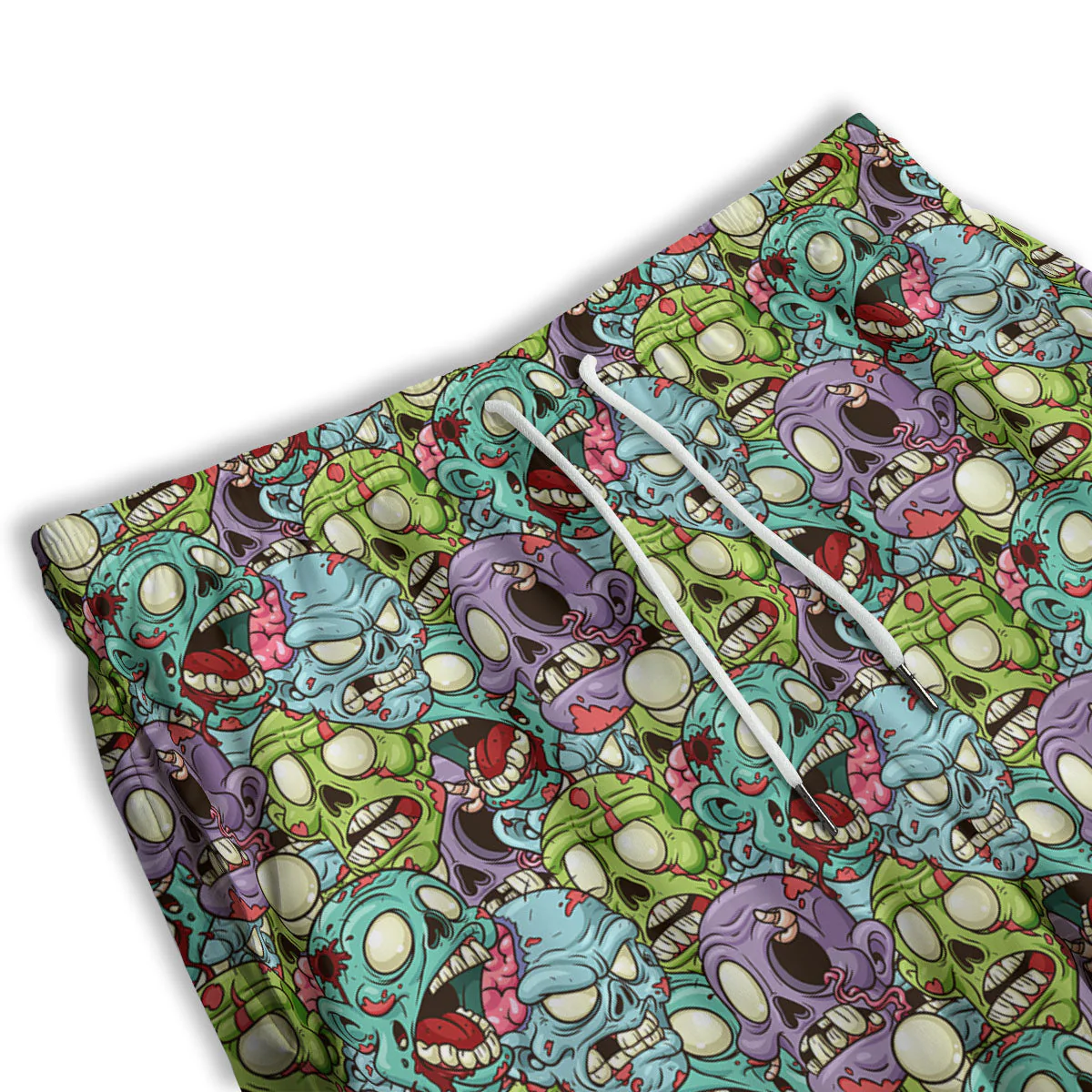 Zombie Bloody Print Pattern Men's Athletic Shorts - Image 3