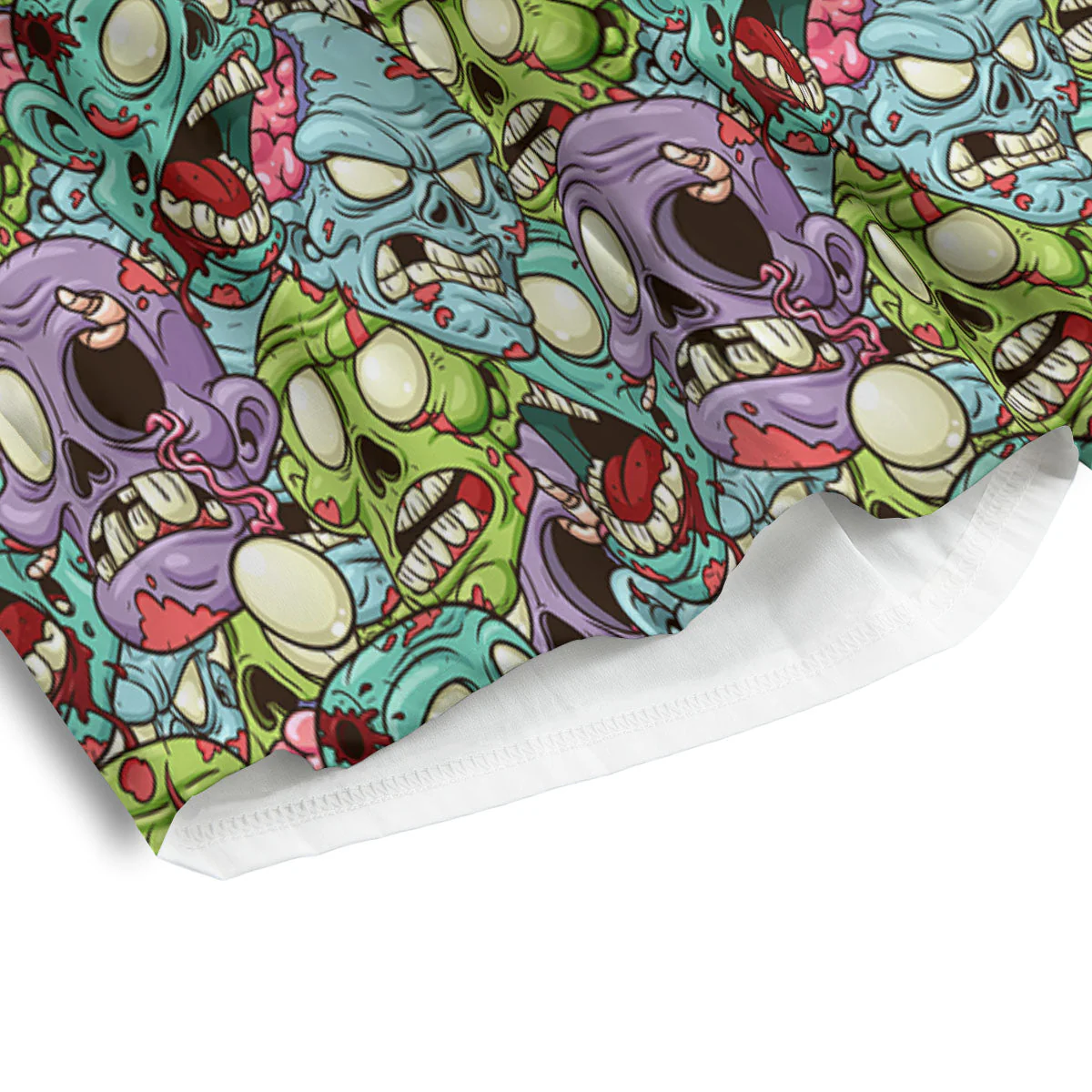 Zombie Bloody Print Pattern Men's Athletic Shorts - Image 4