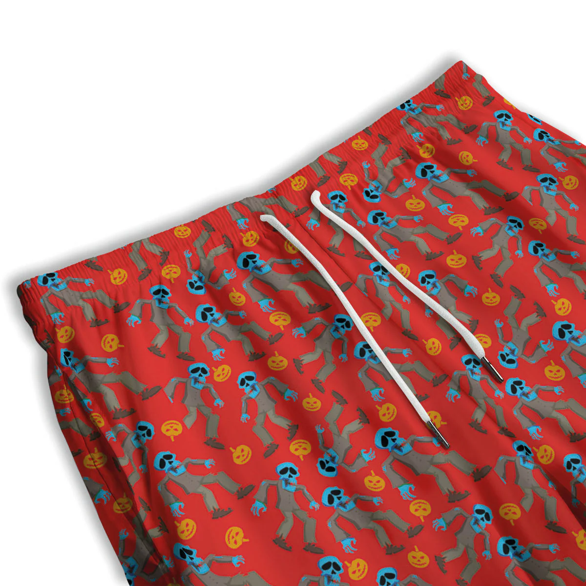 Zombie Blue Print Pattern Men's Athletic Shorts - Image 3