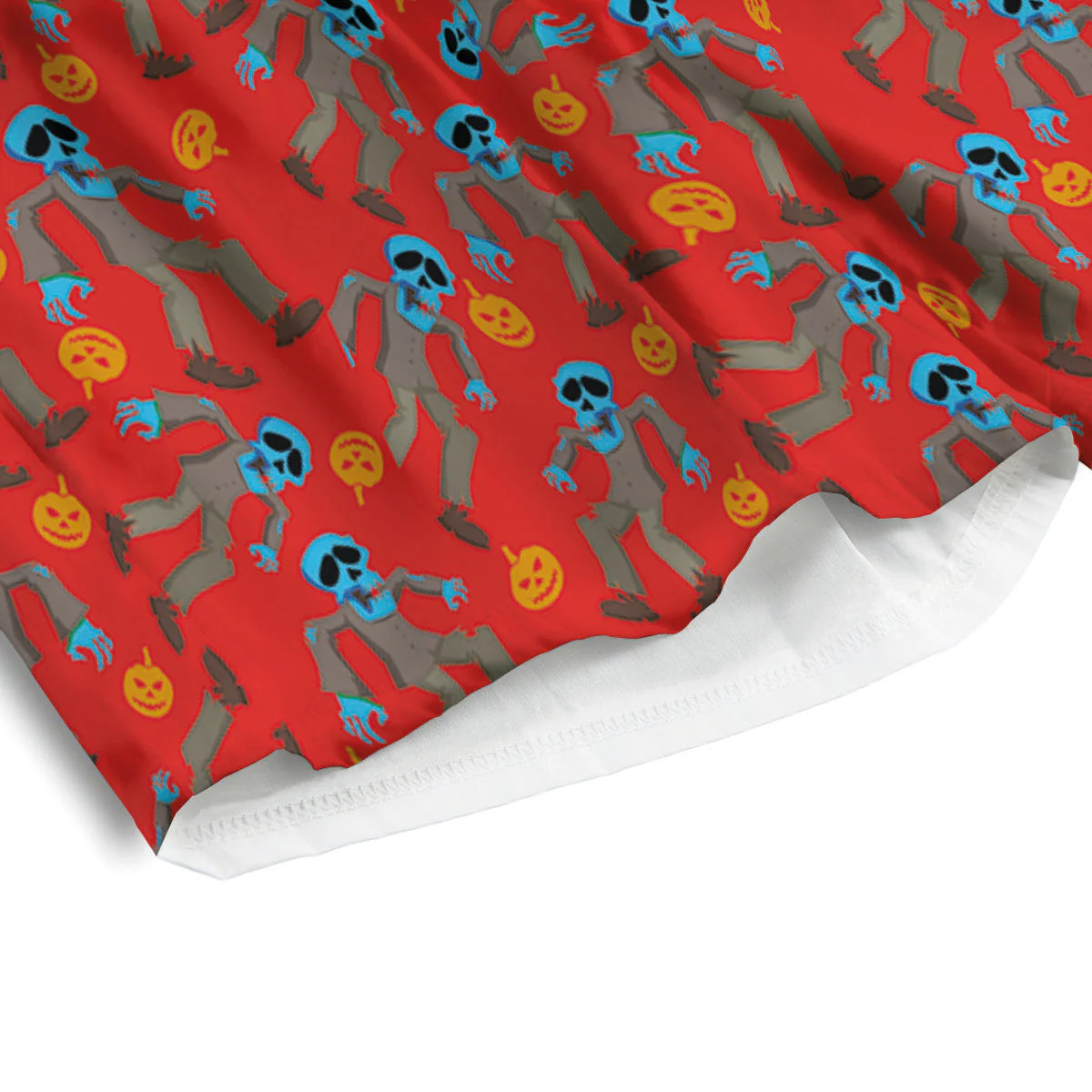 Zombie Blue Print Pattern Men's Athletic Shorts - Image 4