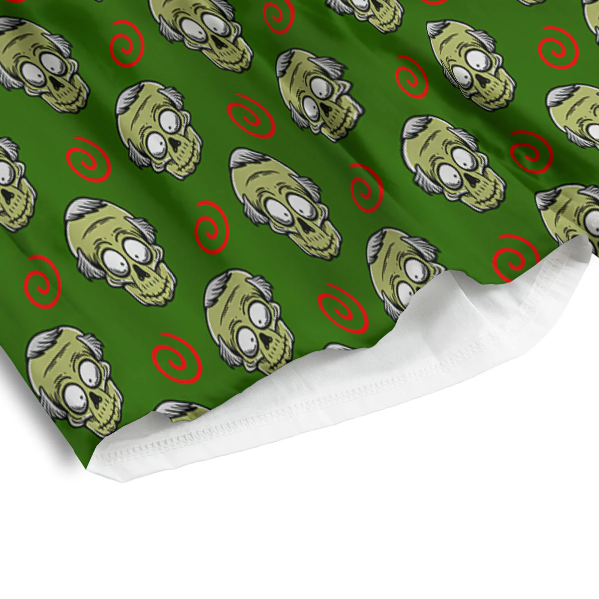 Zombie Cartoon Print Pattern Men's Athletic Shorts - Image 4