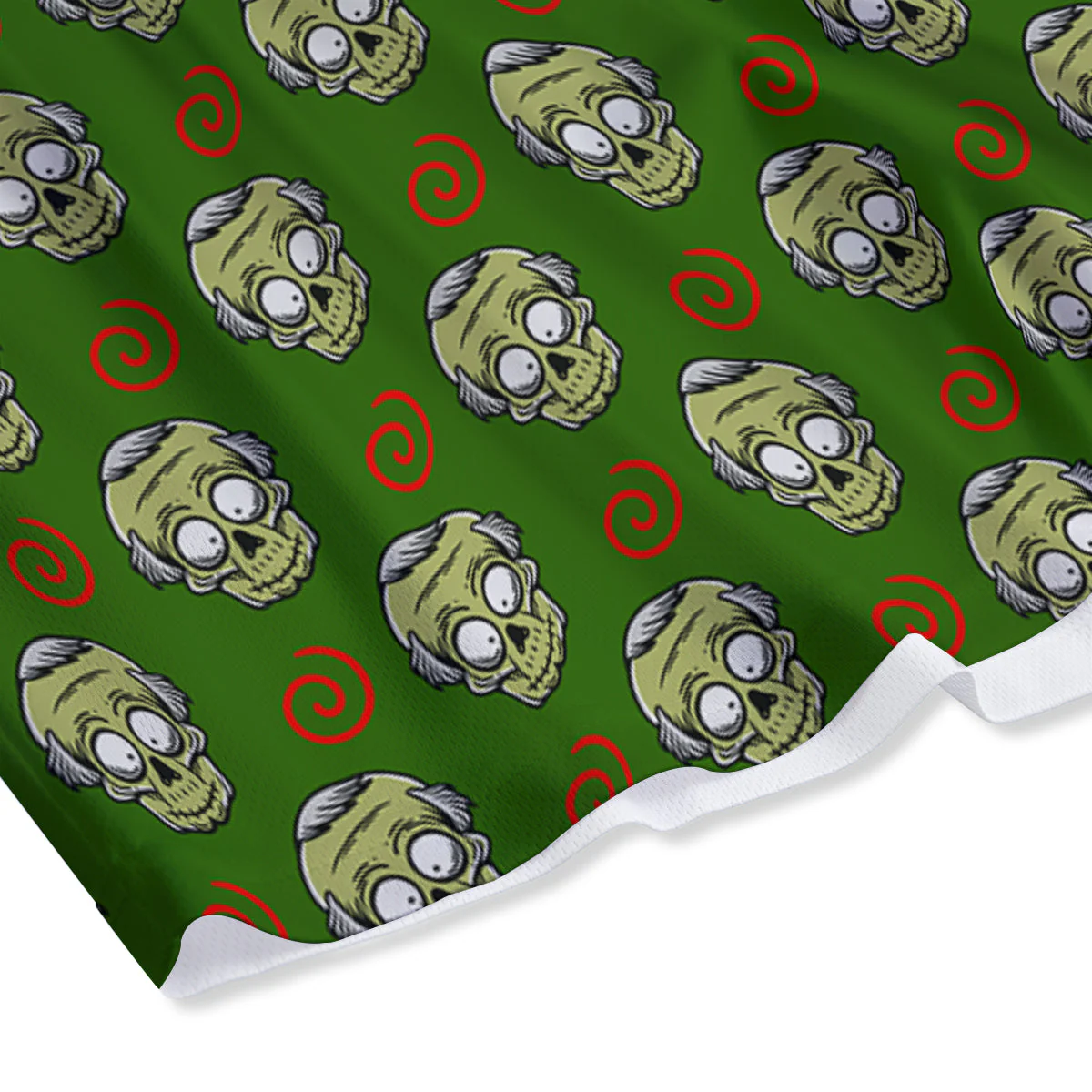 Zombie Cartoon Print Pattern Mesh Shorts - Image 4