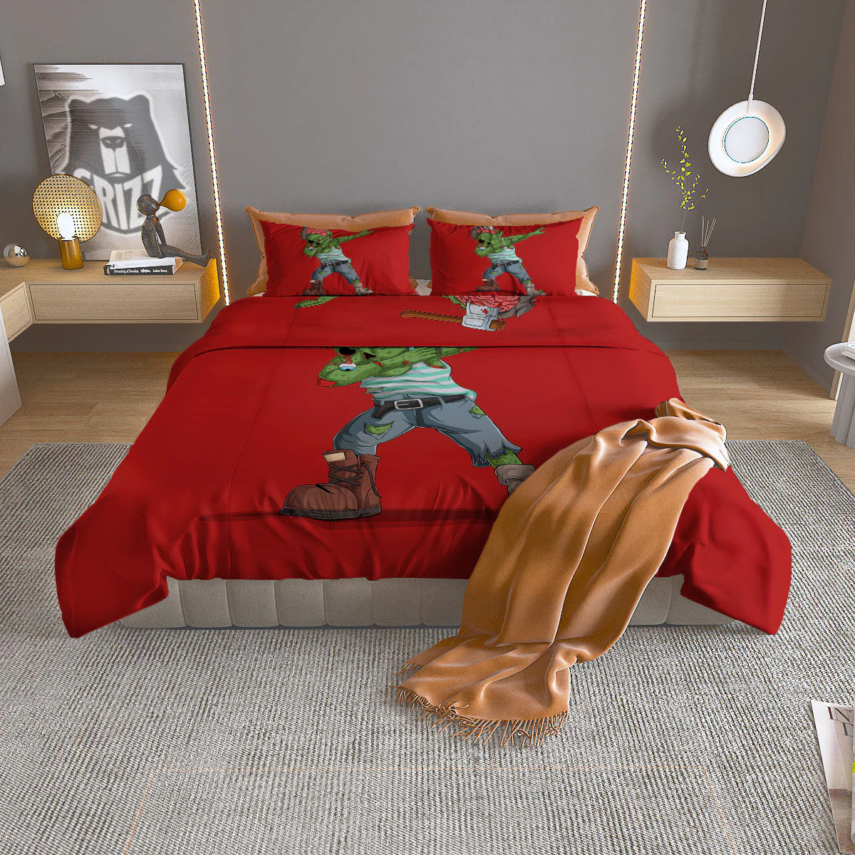 Zombie Dap Print Duvet Cover Bedding Set