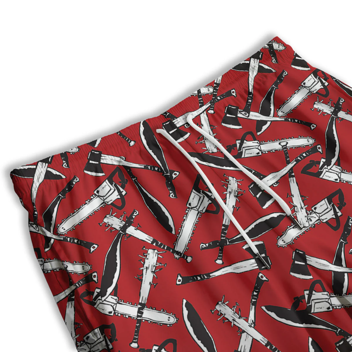 Zombie Killer Weapon Print Pattern Men's Athletic Shorts - Image 3