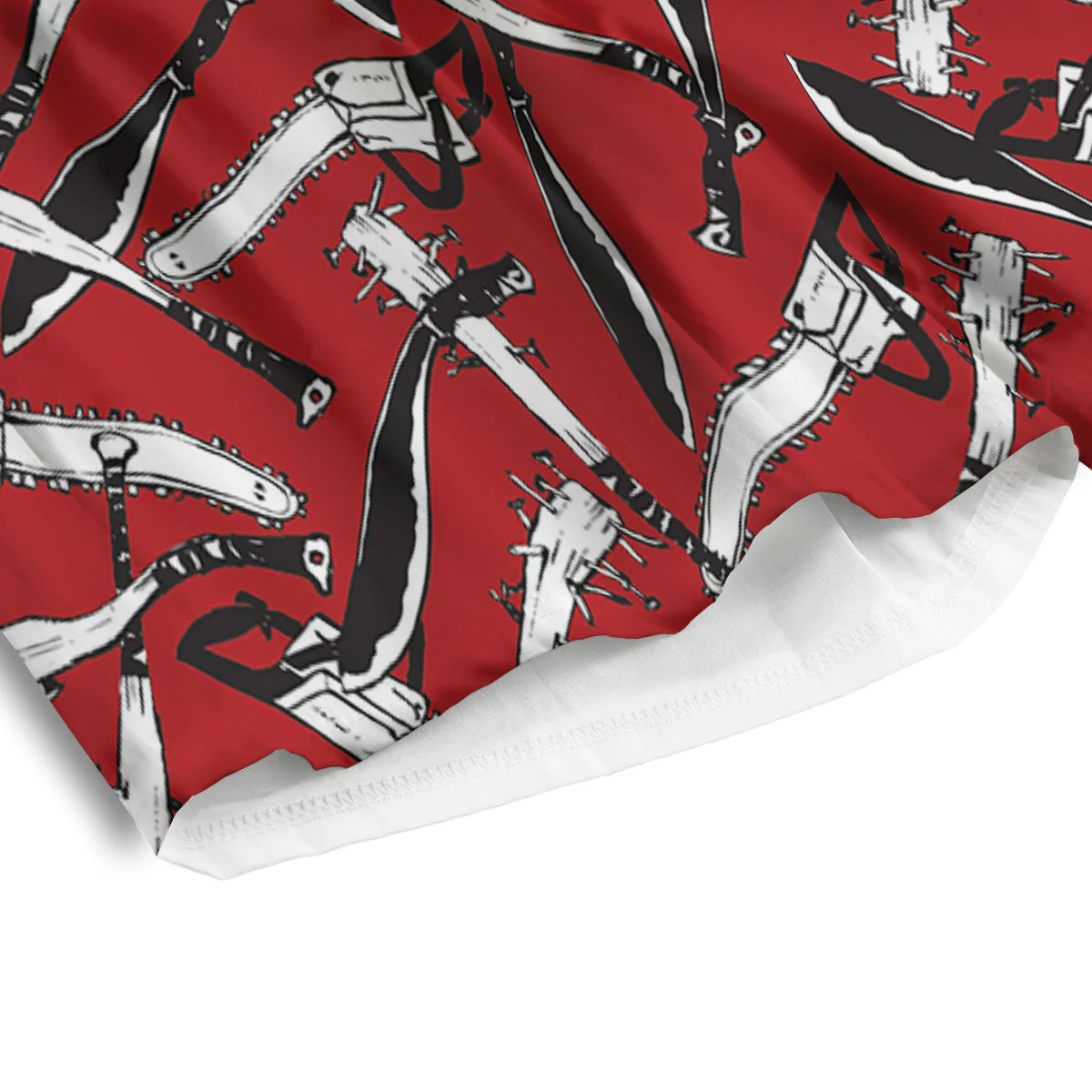 Zombie Killer Weapon Print Pattern Men's Athletic Shorts - Image 4